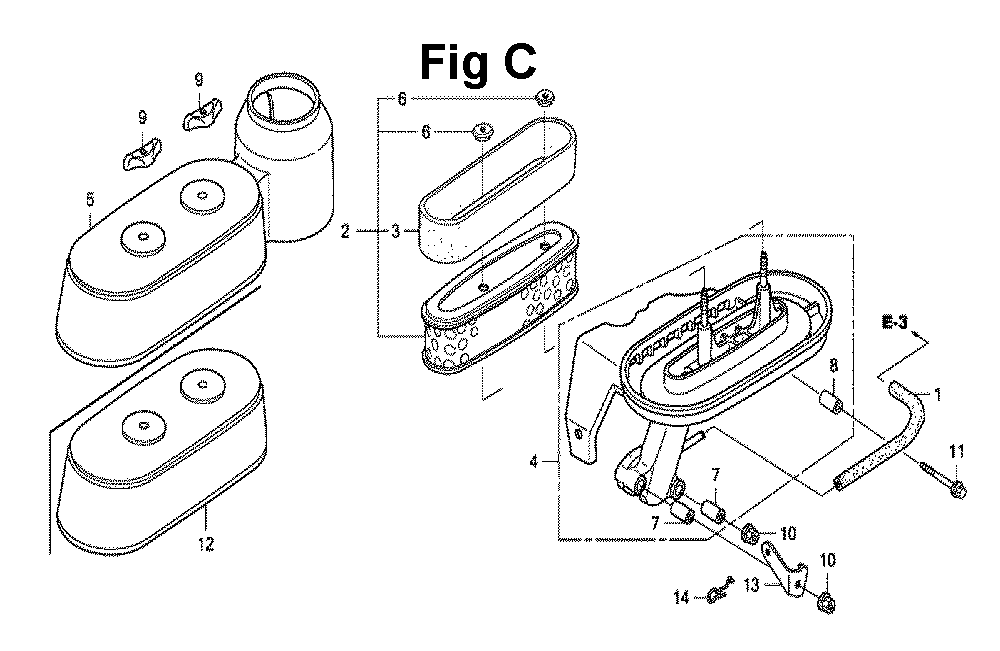 Fig-8 Diagram and Parts List for GXV160UH2 Type A1TT Honda Engine