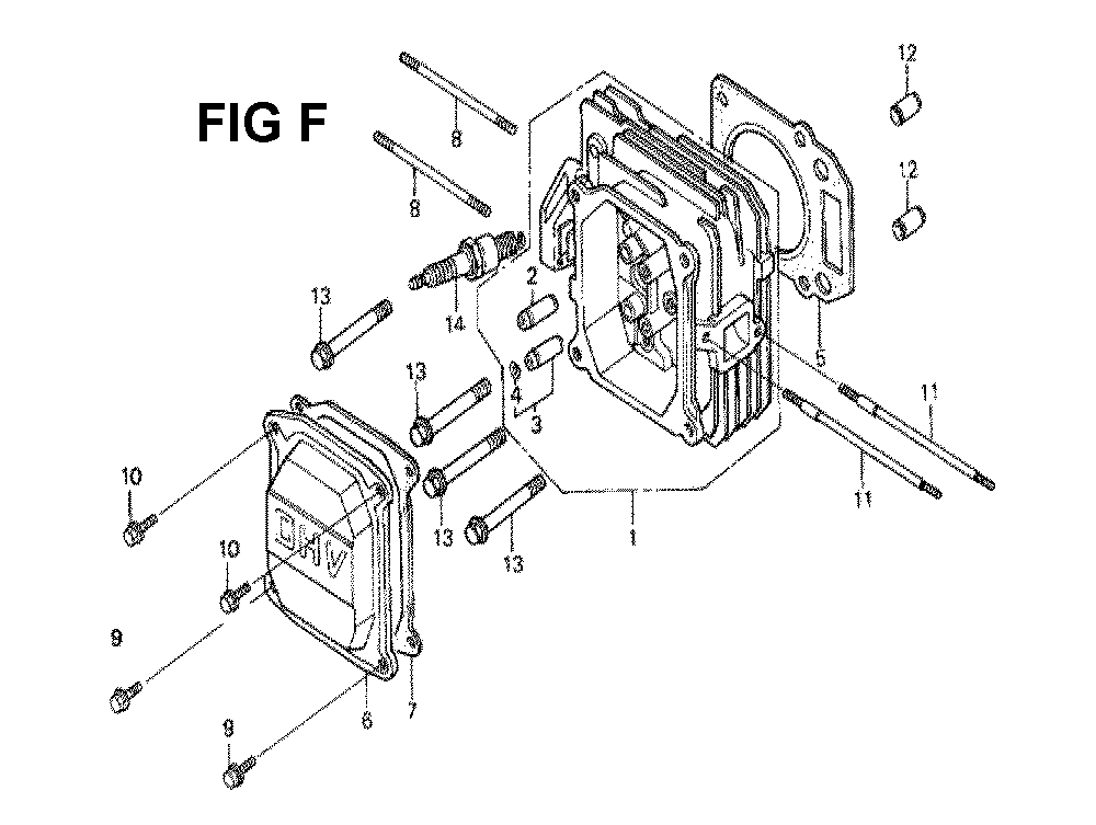 Fig-11 Diagram and Parts List for GXV160K1 Type SFY2 Honda Engine