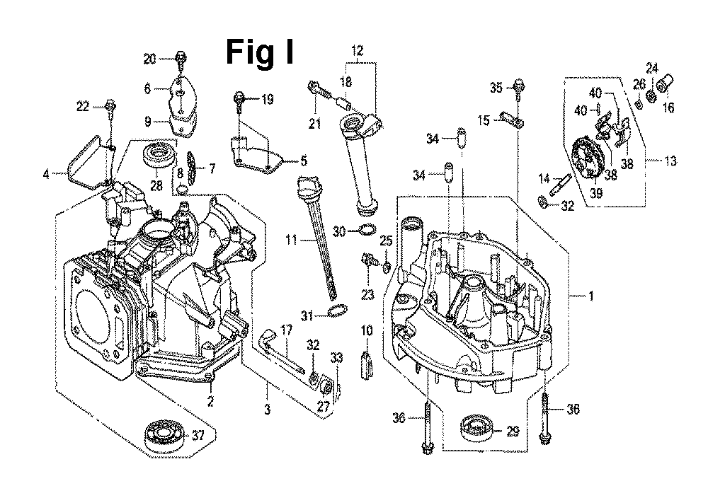 Fig-5 Diagram and Parts List for GXV160UA1 Type N1AH Honda Engine