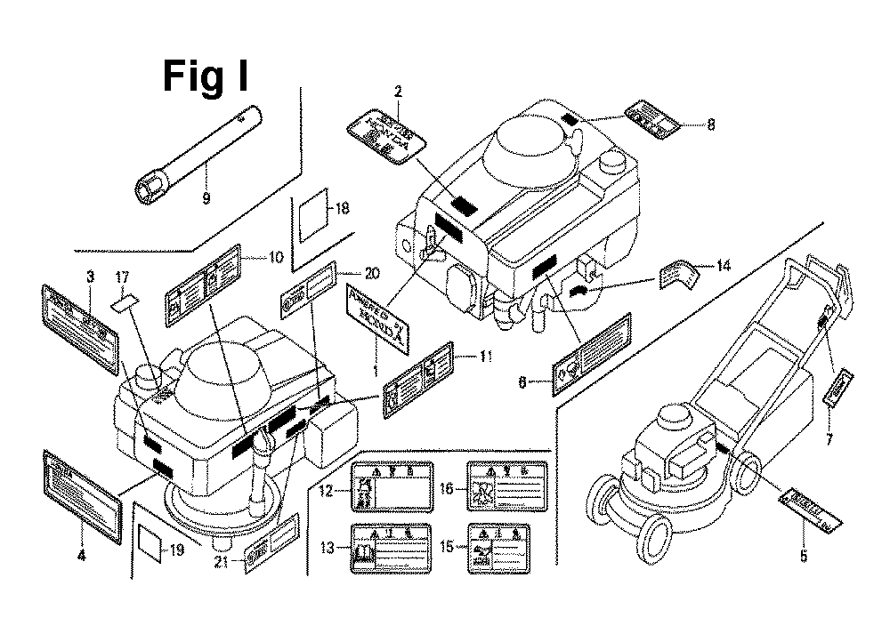 Fig-8 Diagram and Parts List for GXV160 Type A12 Honda Engine