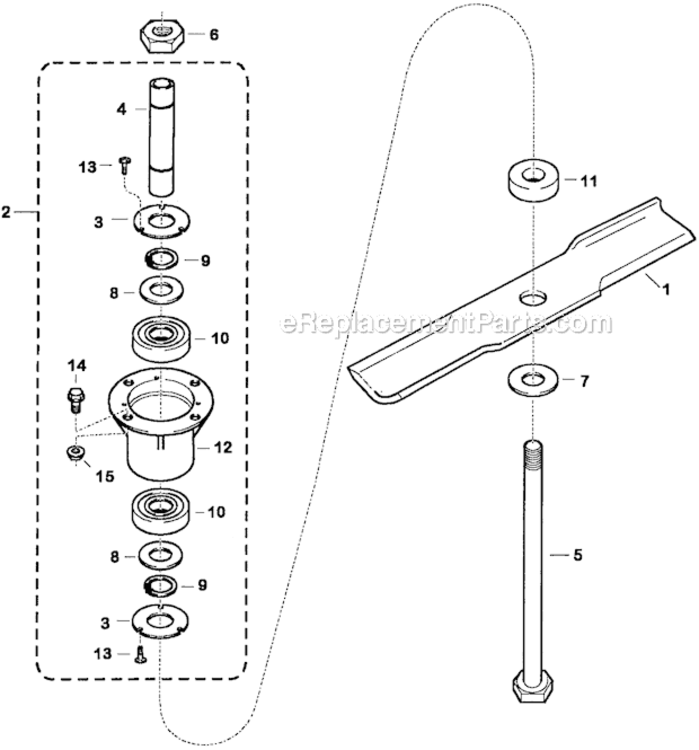 Blade Spindle (From 1001266) Diagram and Parts List for CD7048 Type CCD1VIN# CCD1-1000001 Honda Lawn Mower