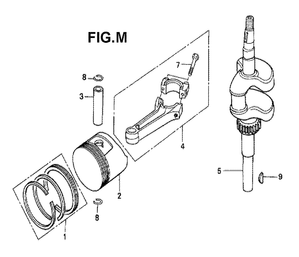 Fig-8 Diagram and Parts List for GXV120 Type SFLY Honda Engine