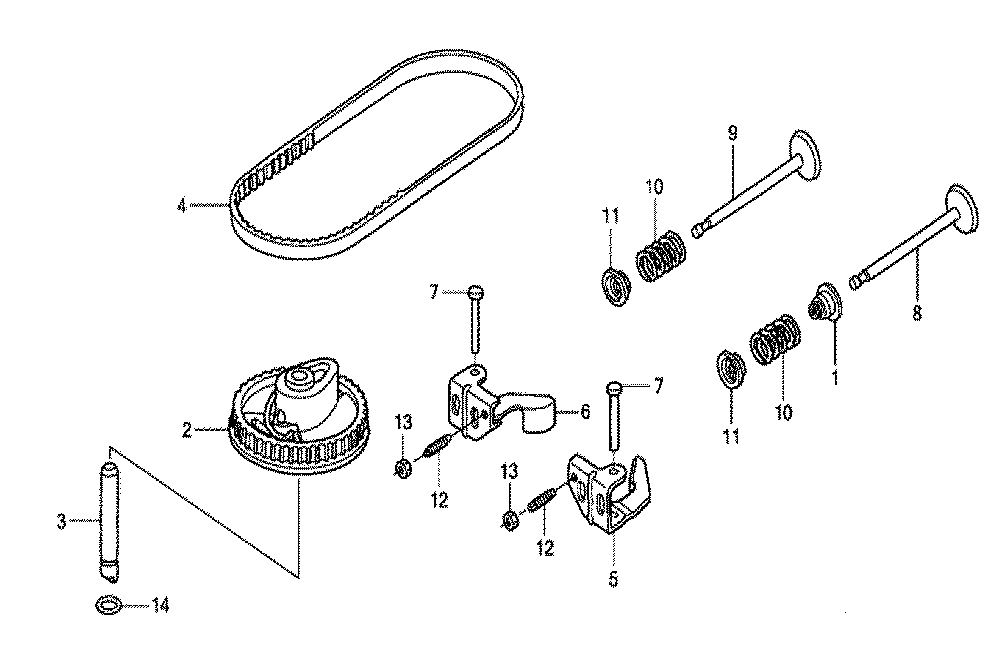 Fig-0 Diagram and Parts List for GSV190A Type N2G7 Honda Engine