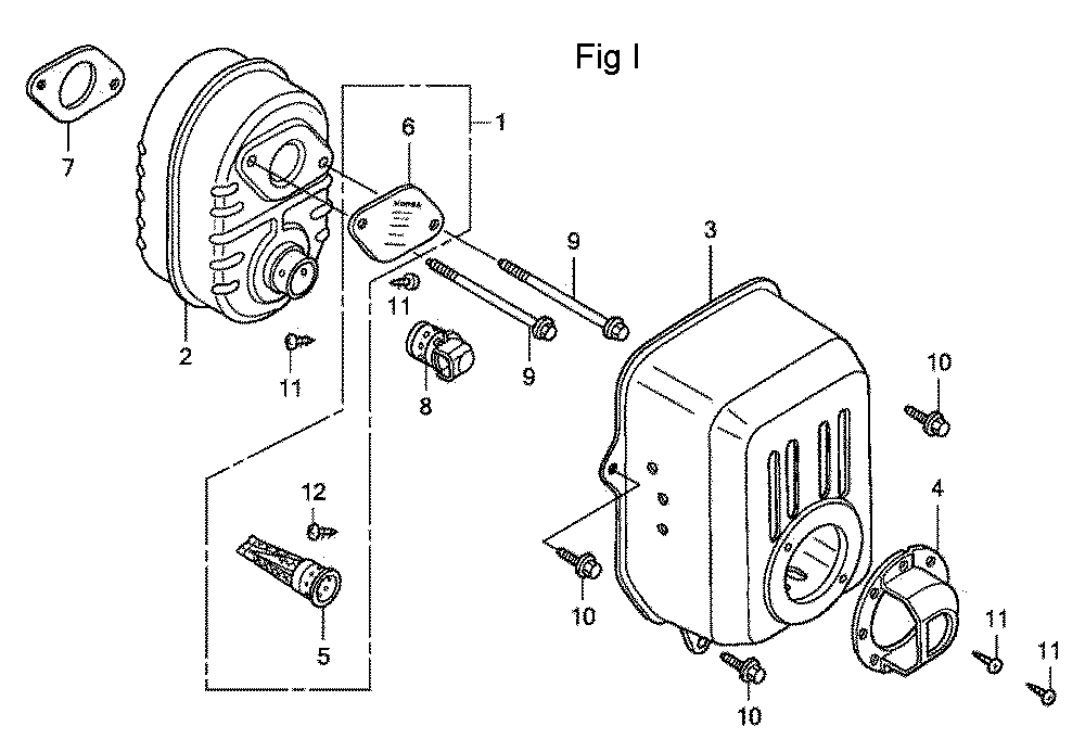 Fig-9 Diagram and Parts List for GC160LA Type QHG Honda Engine