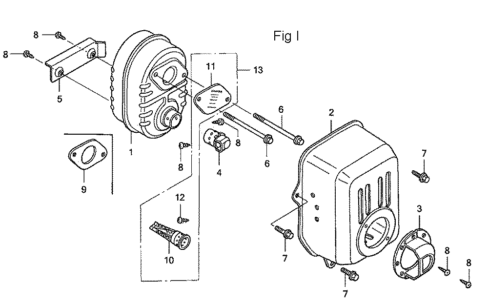 Fig-9 Diagram and Parts List for GC160A Type QHA Honda Engine