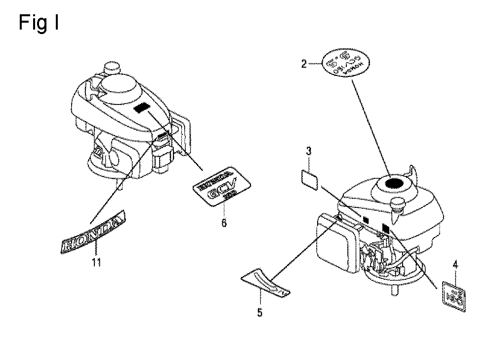 Fig-9 Diagram and Parts List for GCV160LA Type N1AF Honda Engine