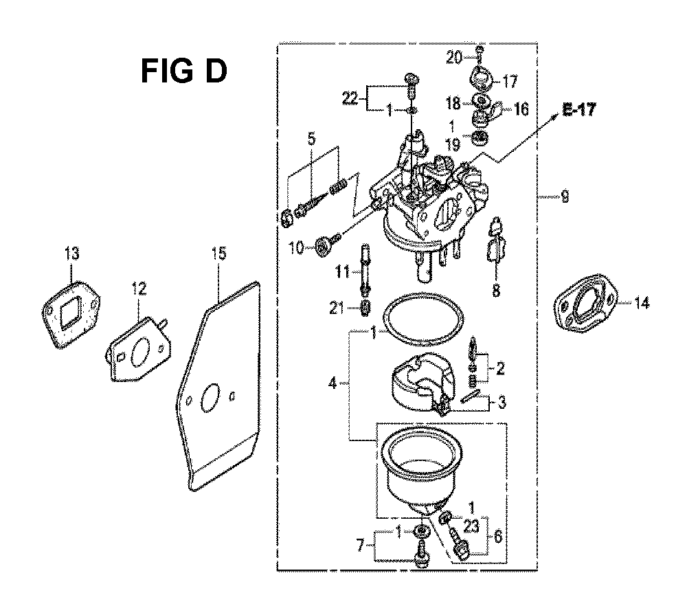 Fig-12 Diagram and Parts List for GXV160H2 Type N5 Honda Engine