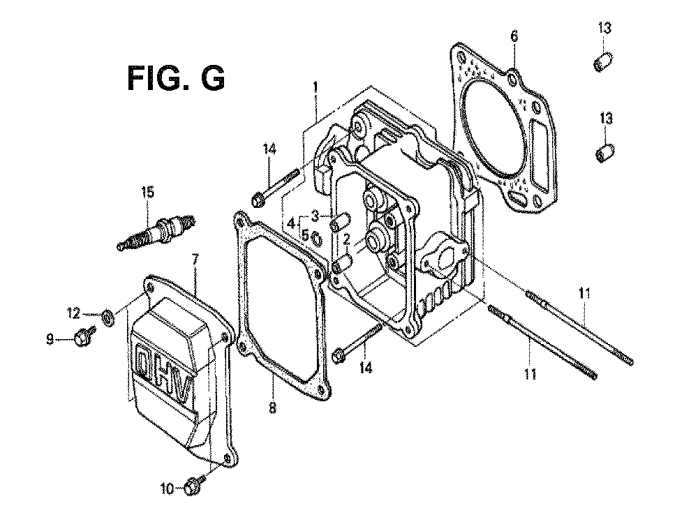 Fig-8 Diagram and Parts List for GXV120 Type SFS Honda Engine