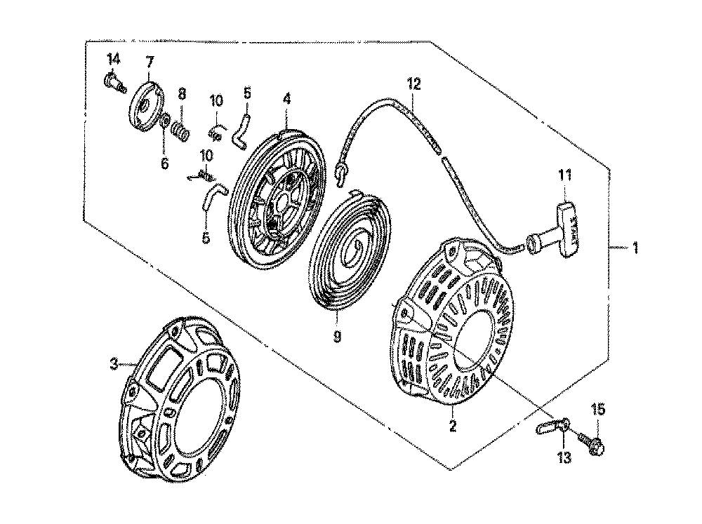 Fig-0 Diagram and Parts List for GX160U1 Type RXE2 Honda Engine