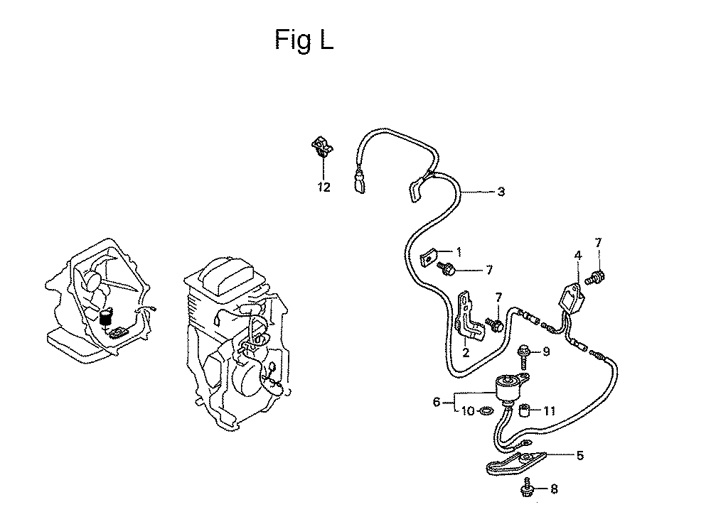 Fig-12 Diagram and Parts List for GC160 Type PXA Honda Engine