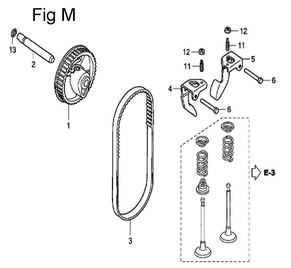 Fig-13 Diagram and Parts List for GC160 Type VHU Honda Engine