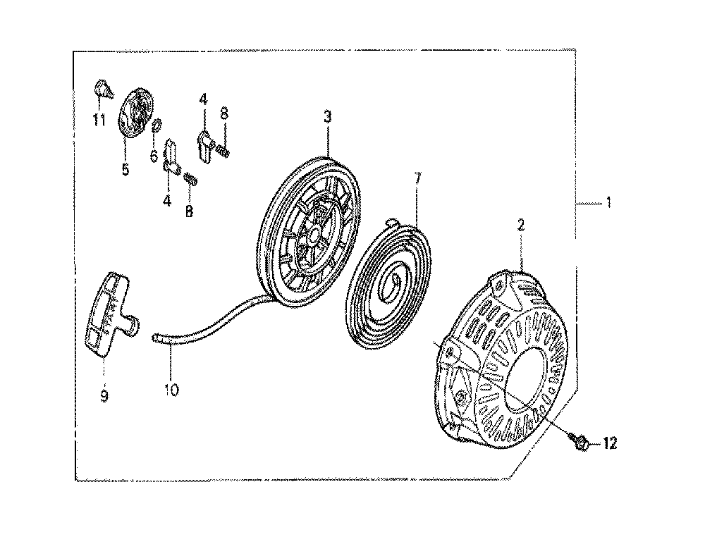 Fig-0 Diagram and Parts List for GX120K1 (KR)(43-9999999) Honda Engine