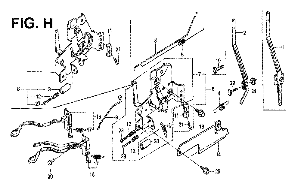 Fig-11 Diagram and Parts List for GXV120 Type SFLY Honda Engine