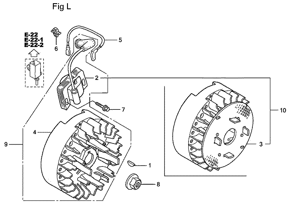 Fig-12 Diagram and Parts List for GC160LA Type QDE Honda Engine