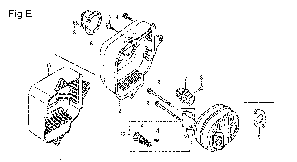 Fig-5 Diagram and Parts List for GCV160LA0 Type A1A Honda Engine