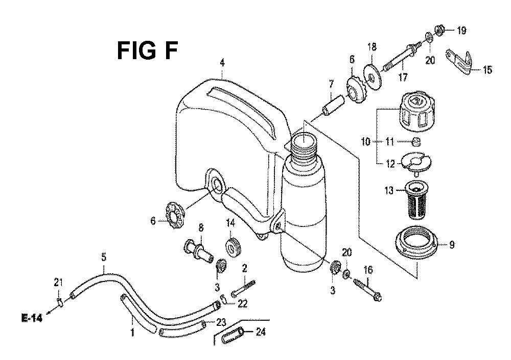 Fig-13 Diagram and Parts List for GXV160H2 Type SFN1 Honda Engine