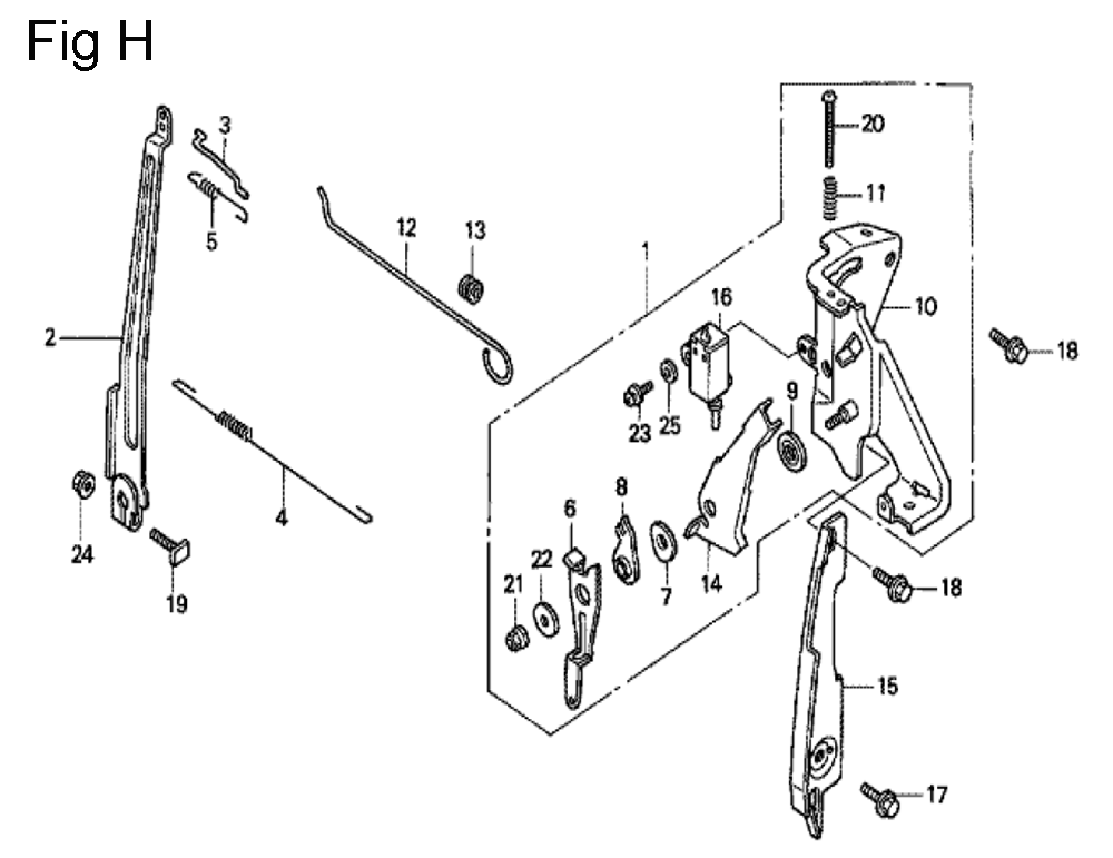 Fig-8 Diagram and Parts List for GC160A Type VXC Honda Engine