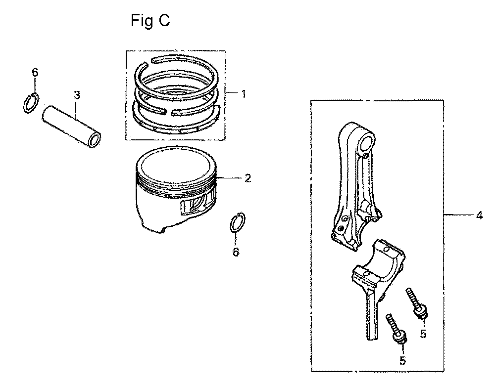 Fig-3 Diagram and Parts List for GC190A Type QHAD Honda Engine