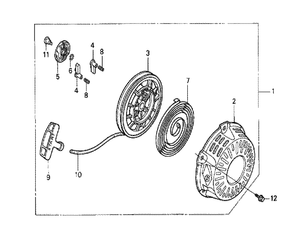 Fig-0 Diagram and Parts List for GX120K1 (RHQ4)(43-9099999) Honda Engine