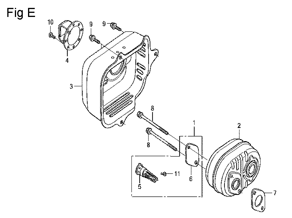 Fig-5 Diagram and Parts List for GCV160LA Type R3A Honda Engine