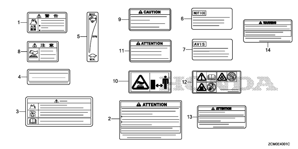 Other Parts (2) Diagram and Parts List for GX690RH (Type TXFC)(GCAPH-2000001-9999999) Honda Engine
