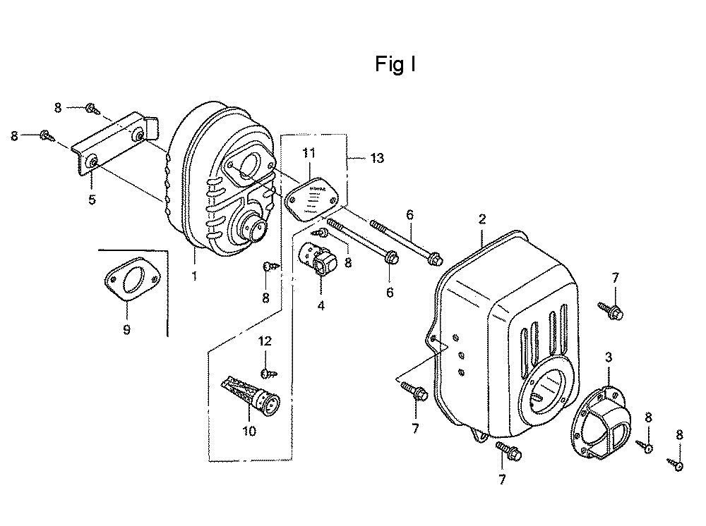 Fig-9 Diagram and Parts List for GC160 Type WME2 Honda Engine