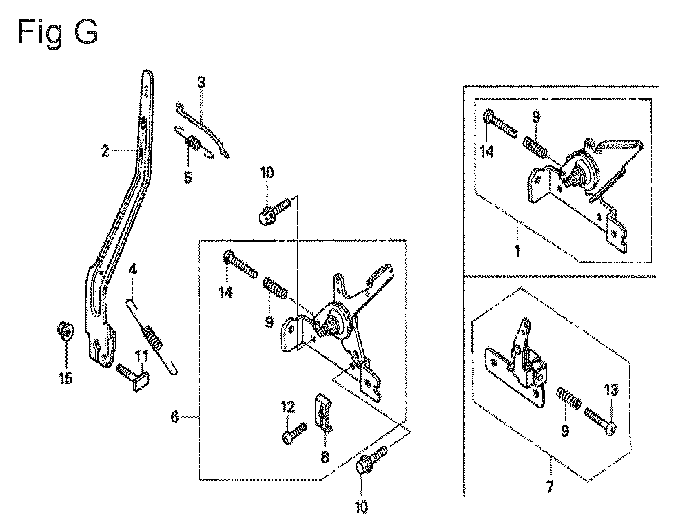 Fig-7 Diagram and Parts List for GX100U Type VEA Honda Engine