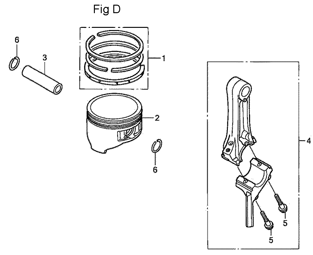 Fig-4 Diagram and Parts List for GC190LA Type QHAF Honda Engine