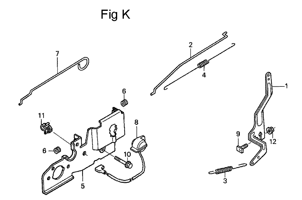 Fig-11 Diagram and Parts List for GSV190A Type N5AF Honda Engine