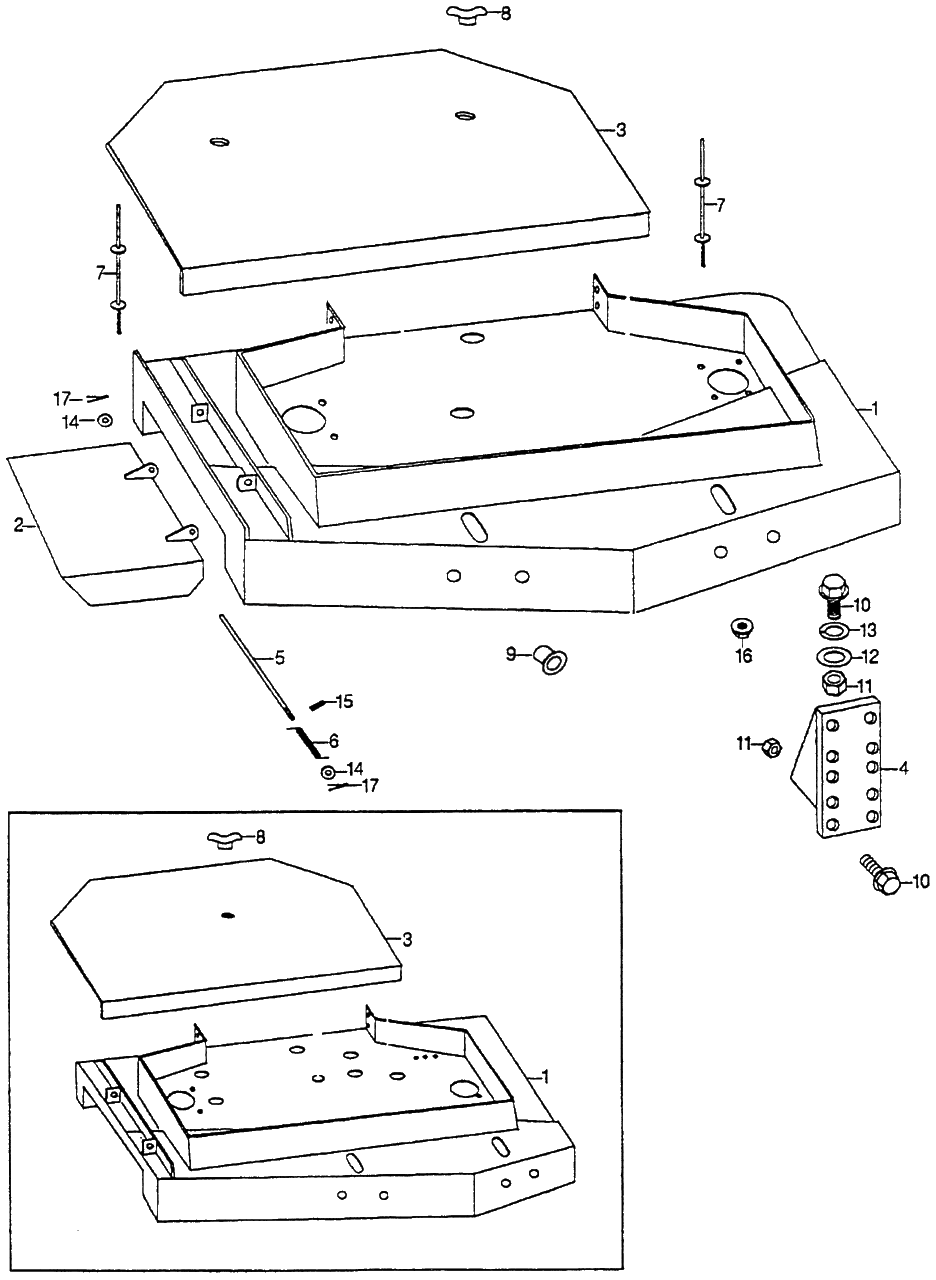 Mower Deck Diagram and Parts List for CD7036CCD2 (Type  36)(CCD2-1000001 - 2000000) Honda Lawn Tractor Accessories