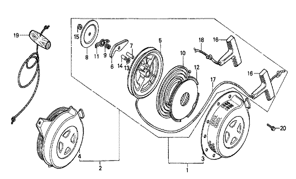 Fig-0 Diagram and Parts List for GX140 Type STR Honda Engine
