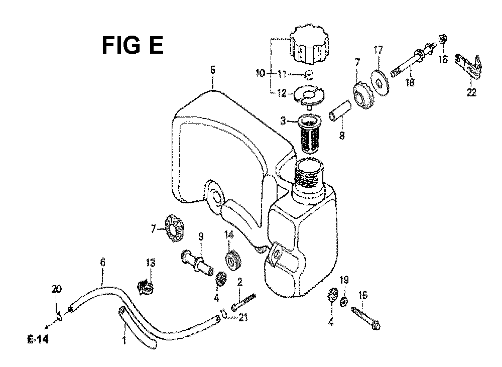 Fig-5 Diagram and Parts List for GXV160 Type SFL Honda Engine