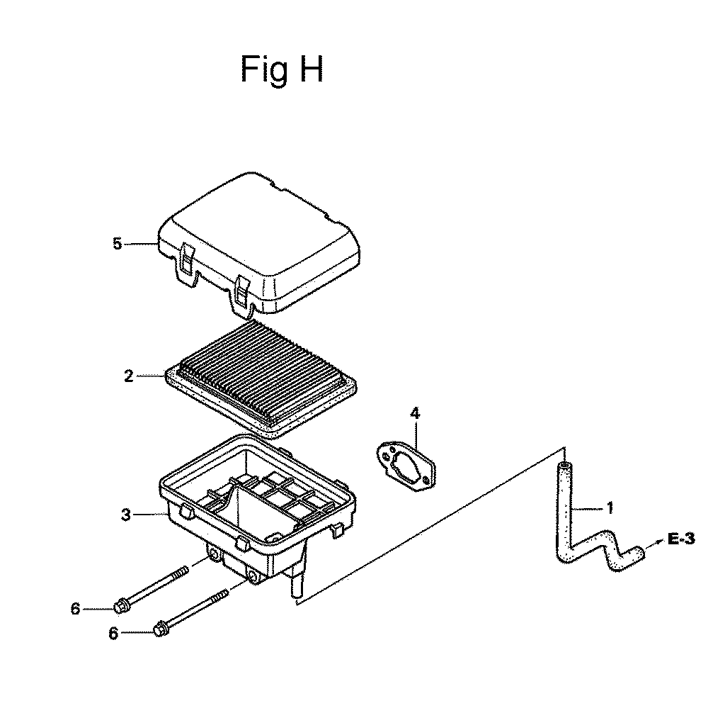 Fig-8 Diagram and Parts List for GC160 Type PXA Honda Engine