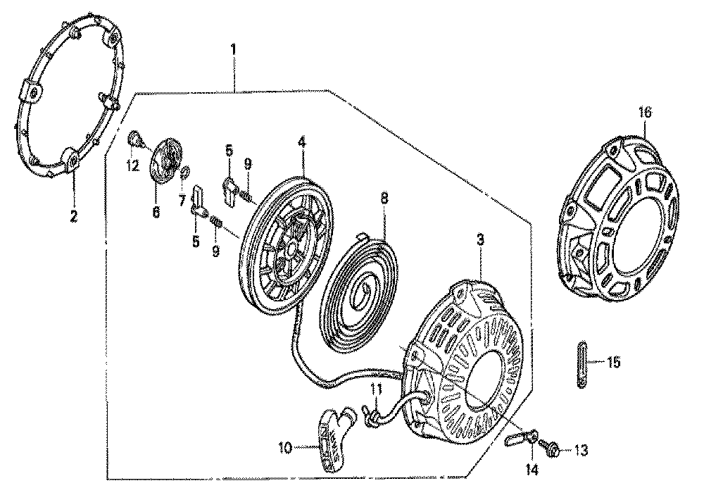 Fig-0 Diagram and Parts List for GX200 Type RG Honda Engine