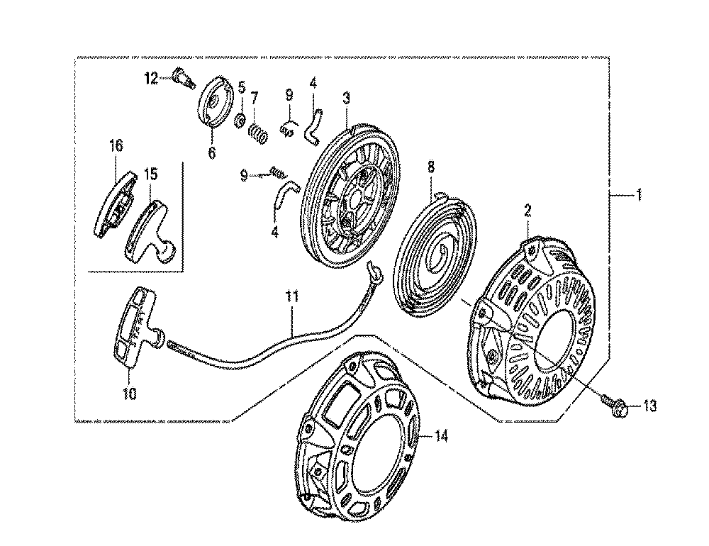 Fig-0 Diagram and Parts List for GX160UT1 Type QXF2 Honda Engine