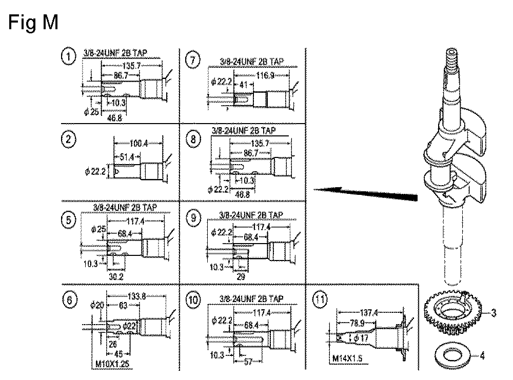 Fig-13 Diagram and Parts List for GCV160LA0 Type N1A Honda Engine