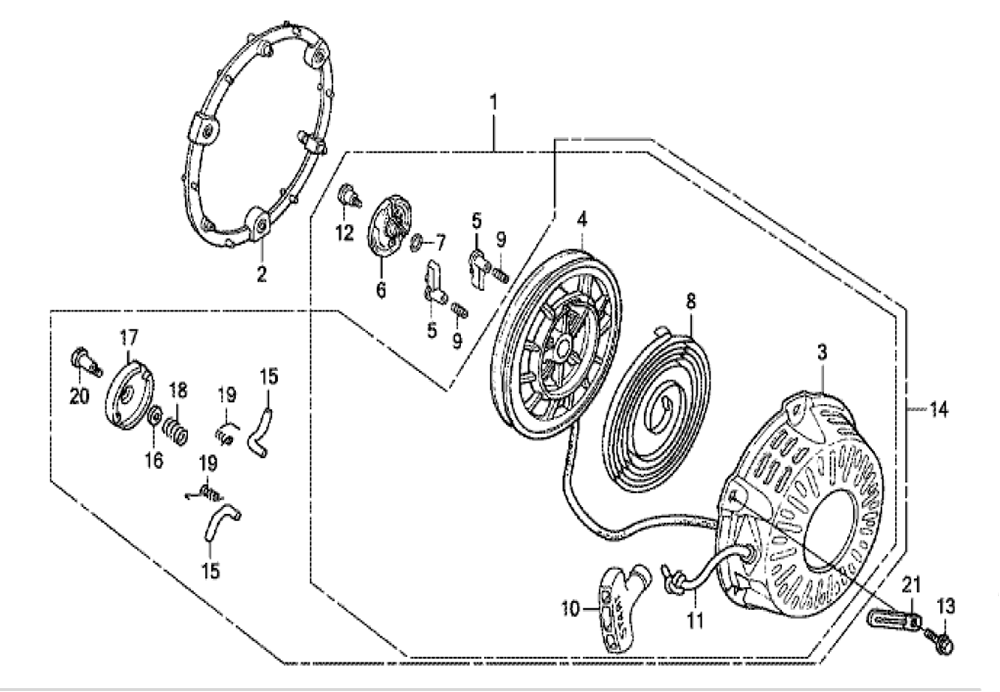 Fig-0 Diagram and Parts List for GX200T Type VPM4 Honda Engine