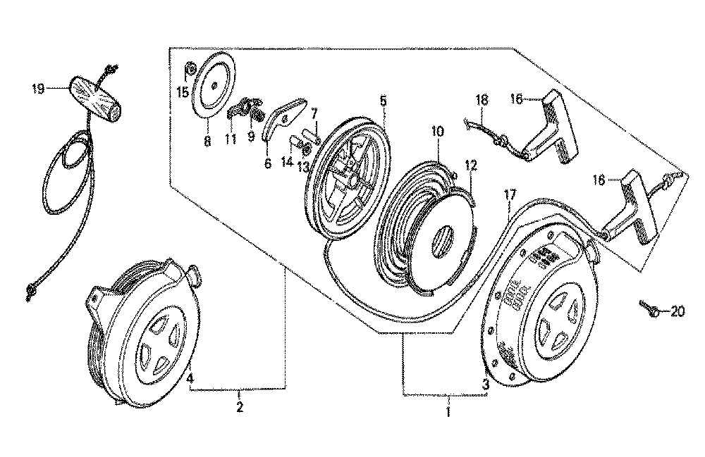 Fig-0 Diagram and Parts List for GX140 Type QX Honda Engine