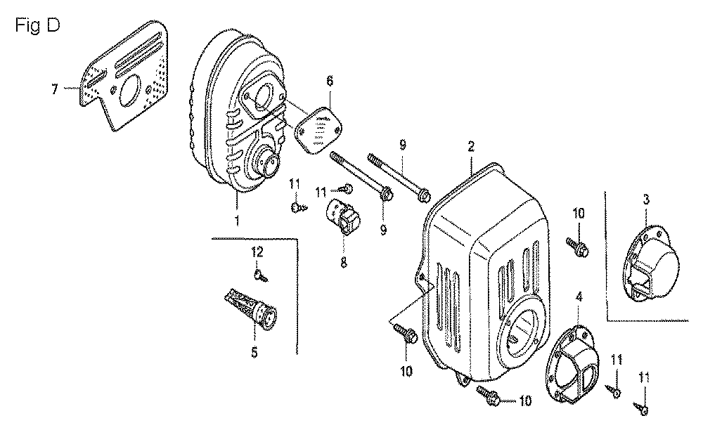 Fig-4 Diagram and Parts List for GX100U Type QA2 Honda Engine