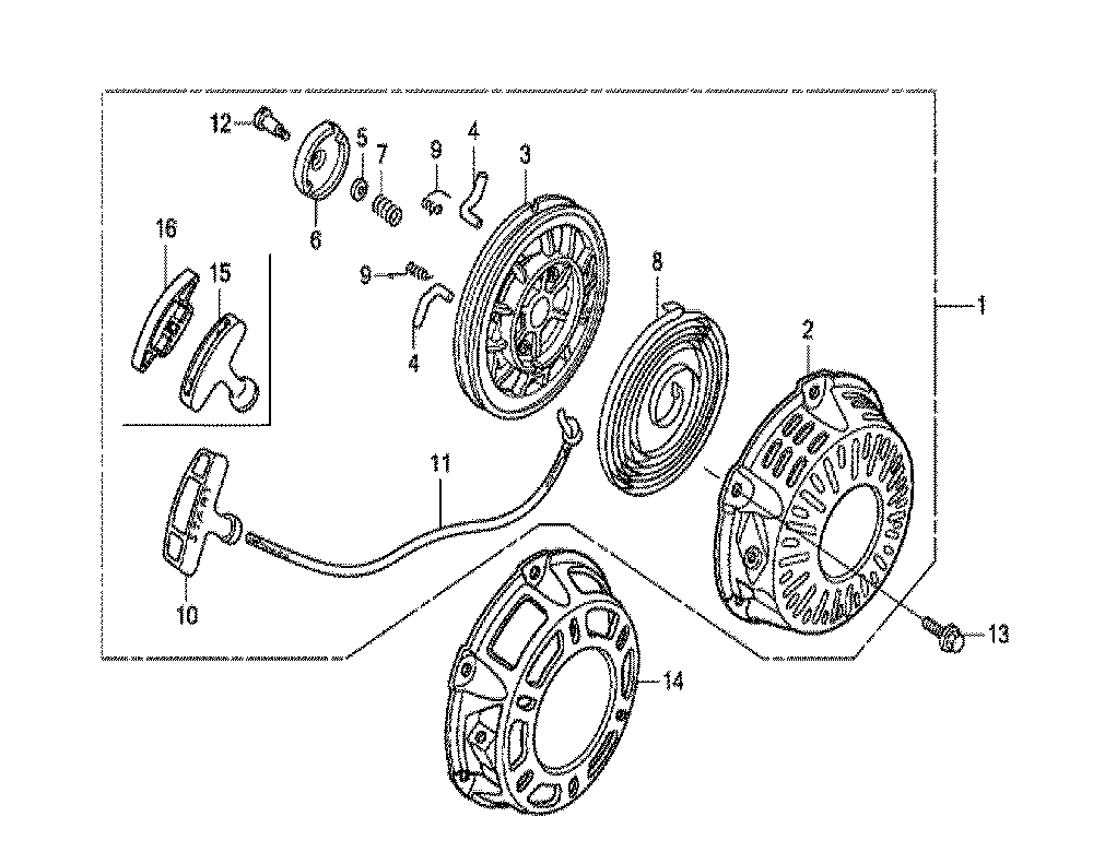 Fig-0 Diagram and Parts List for GX160UT1 Type RHQ4 Honda Engine