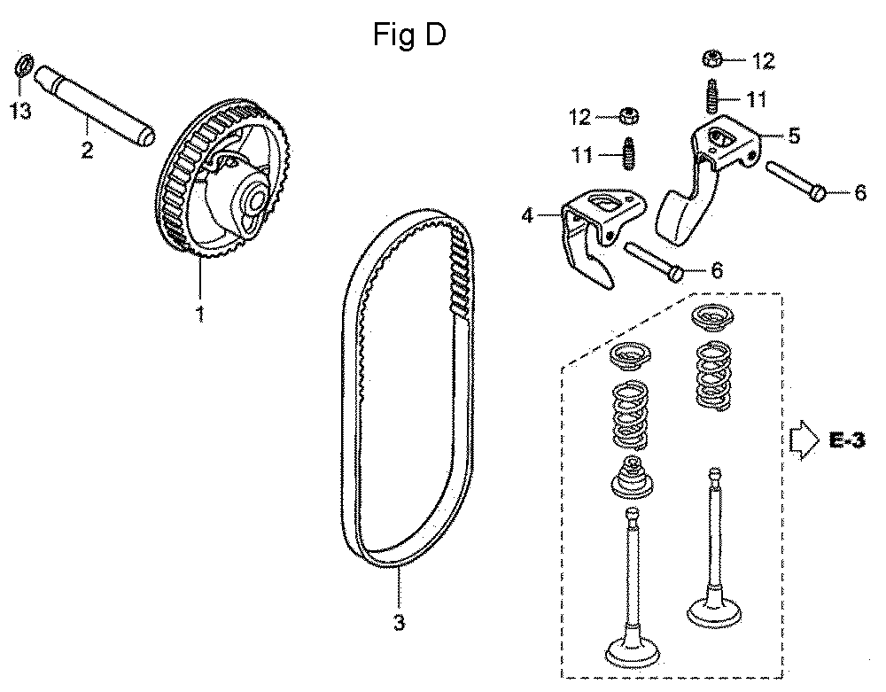 Fig-4 Diagram and Parts List for GC160A Type QHAJ Honda Engine