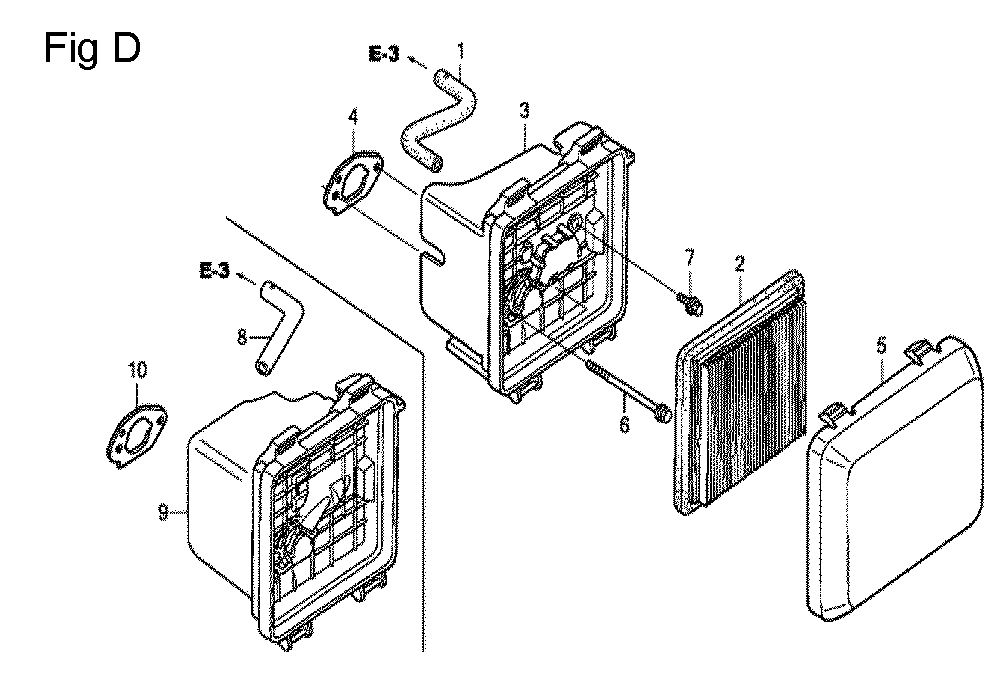 Fig-4 Diagram and Parts List for GCV190LA Type N5AP Honda Engine