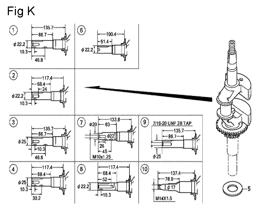 Fig-11 Diagram and Parts List for GCV160 Type N2 Honda Engine