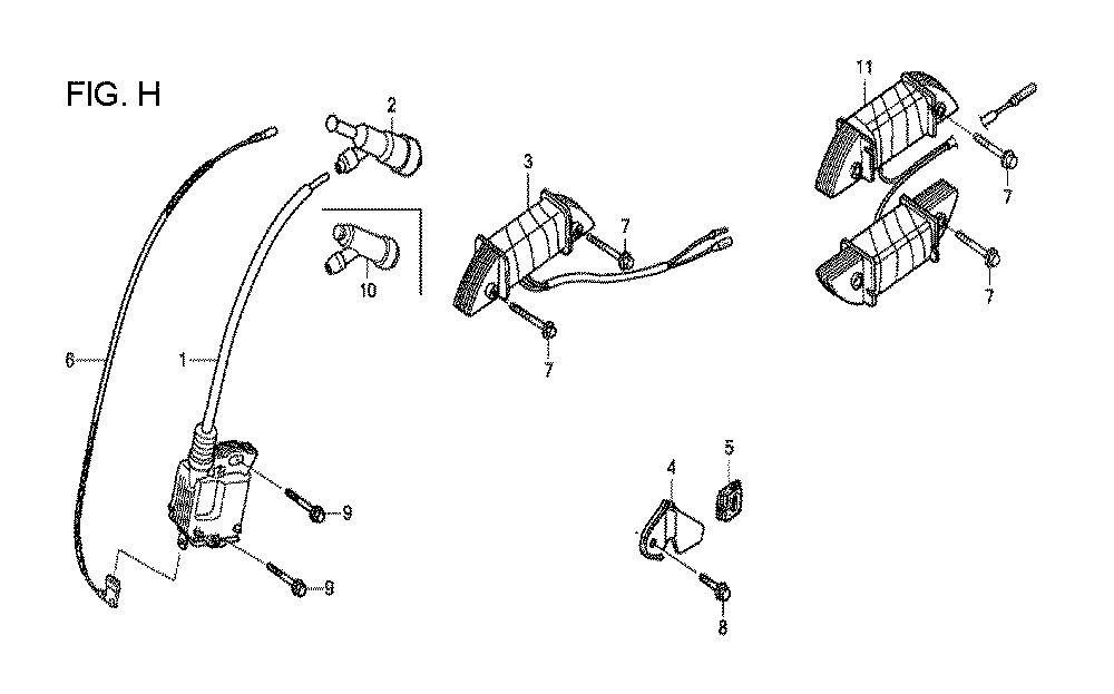Fig-8 Diagram and Parts List for GX120T1 Type VPM4 Honda Engine