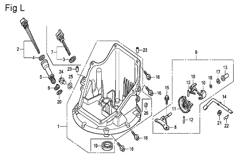 Fig-12 Diagram and Parts List for GCV160LA0 Type BHH Honda Engine