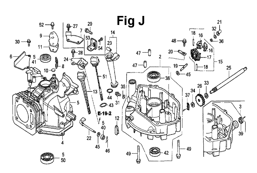 Fig-5 Diagram and Parts List for GXV160 Type N42 Honda Engine