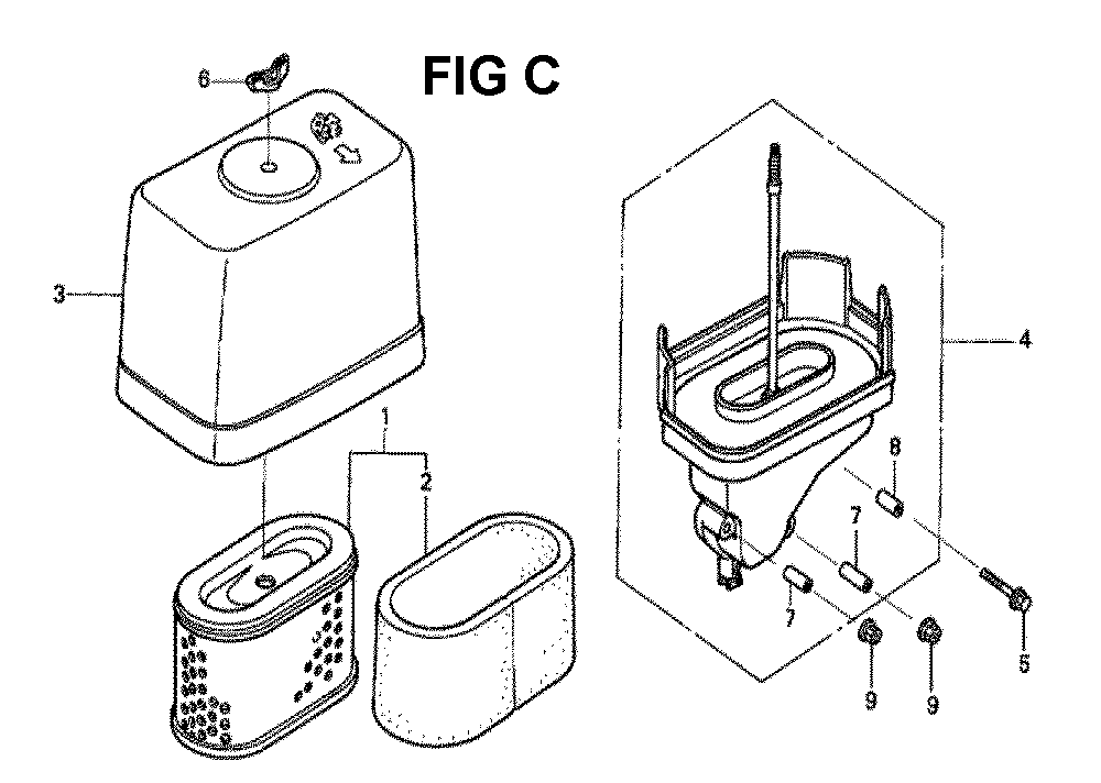 Fig-3 Diagram and Parts List for GXV340K2 Type DNE6 Honda Engine