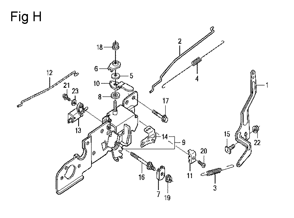 Fig-8 Diagram and Parts List for GCV160LA Type A2R Honda Engine