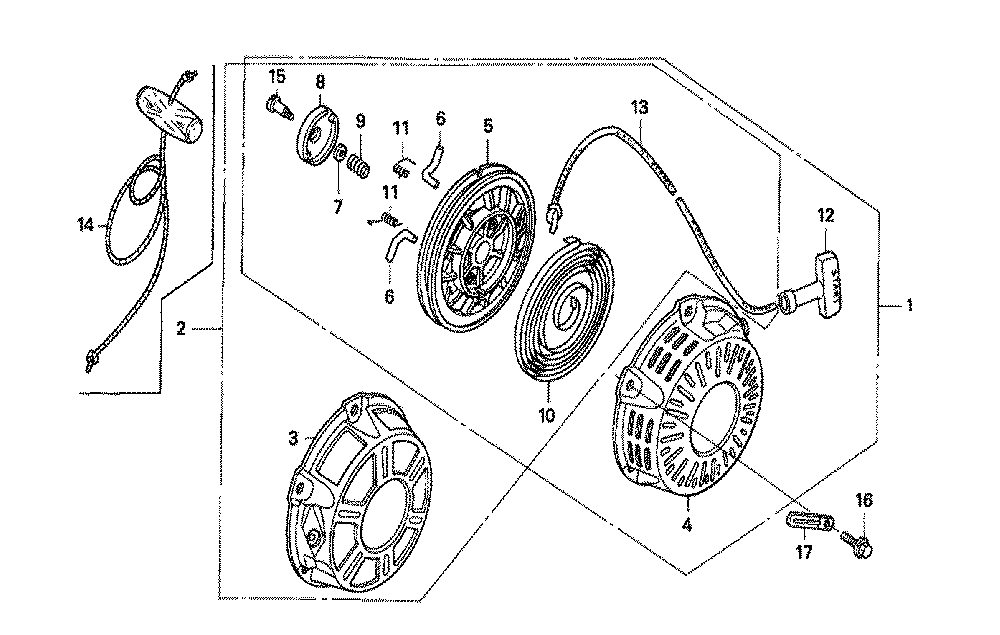 Fig-0 Diagram and Parts List for GX160K1 Type VTH4 Honda Engine