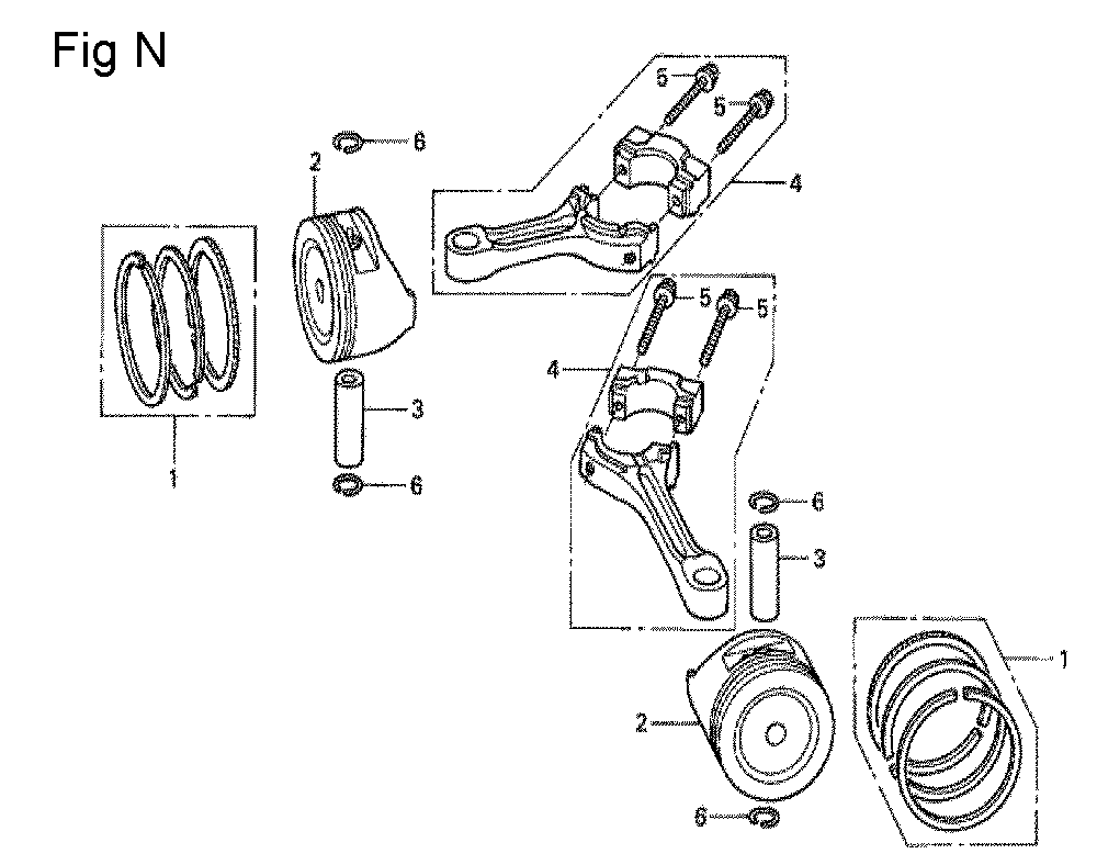 Fig-14 Diagram and Parts List for GCV530 Type QEA1A Honda Engine